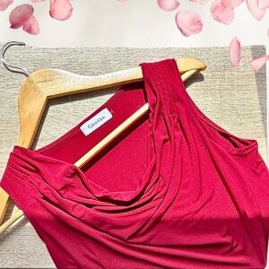 Calvin Kline Size Small Sleeveless Red Blouse